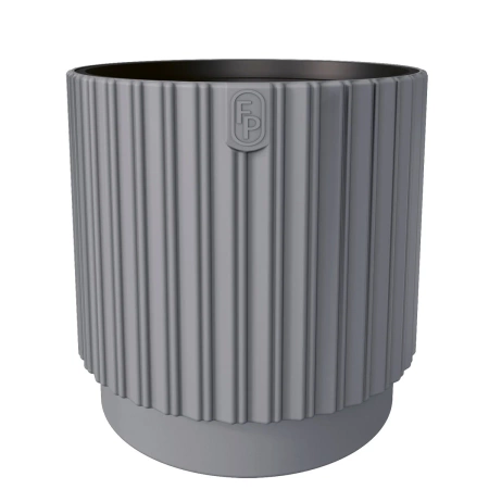 Doniczka Osłonka Mika Cyli + Wkład Mika Cyli 40 platyna