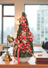Choinka stożek Red 110 cm gotowa, ekskluzywna dekoracja świąteczna