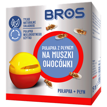 Bros Pułapka z płynem na muszki owocówki 15ml