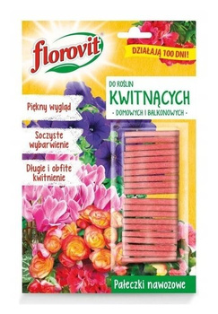 Florovit pałeczki nawozowe do roślin kwitnących 20 szt. 100 dni Inco