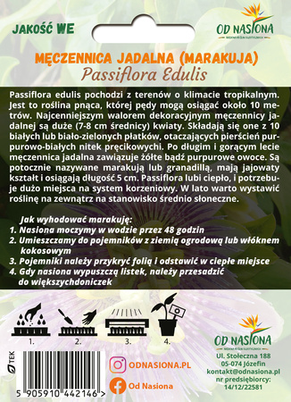 Marakuja Męczennica (Passiflora Edulis) 10 nasion