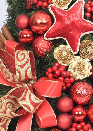 Choinka stożek Red 75 cm gotowa, ekskluzywna dekoracja świąteczna