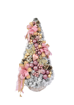Choinka Stożek 90 cm Pastelowa Kompozycja Świąteczna