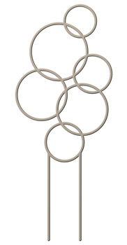 0310-051 podpora do roślin Eco Recycled okręgi szaro-bezowy