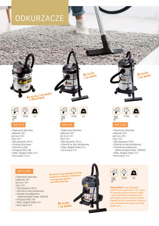 Odkurzacz Oleo-Mac OMV 31 NE odkurzacz przemysłowy uniwersalny warsztatowy na mokro i sucho moc 1600W klasa premium 9355001200 OGRODY Oficjalny dystrybutor Autoryzowany dealer i serwis Oleo-Mac