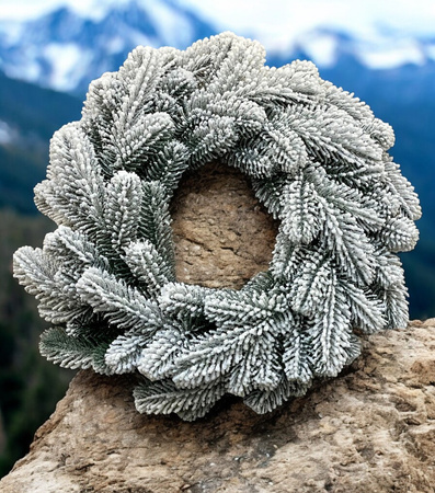 Wianek Bożonarodzeniowy "Zimowa Elegancja" 50 cm – 100% PE