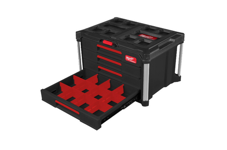 Skrzynia na narzędzia PACKOUT z 4 szufladami Milwaukee, 4932493189, 564 x 414 x 363 mm, ładowność 22 kg
