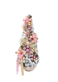 Choinka Stożek 110 cm Pastelowa Kompozycja Świąteczna