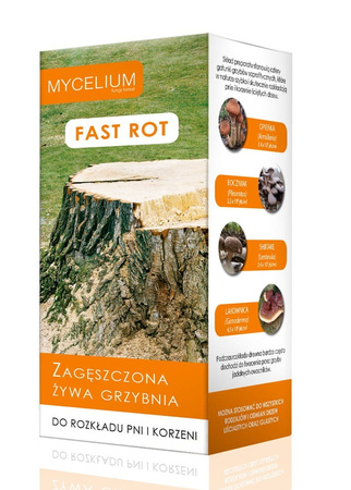 Fast Rot Żywa Grzybnia do usuwania pni i korzeni 250 ml