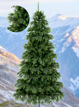 Choinka sztuczna Świerk Jak Żywy 100% PE 250 cm stojak metalowy