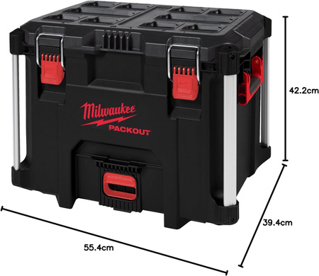 Skrzynia PACKOUT XL Milwaukee, 4932478162, 554 x 394 x 422 mm, ładowność 45 kg