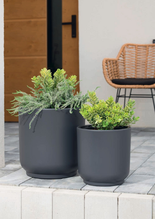 Doniczka Satina 30 z wkładem antracyt