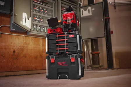 Skrzynia na narzędzia PACKOUT z 4 szufladami Milwaukee, 4932493189, 564 x 414 x 363 mm, ładowność 22 kg