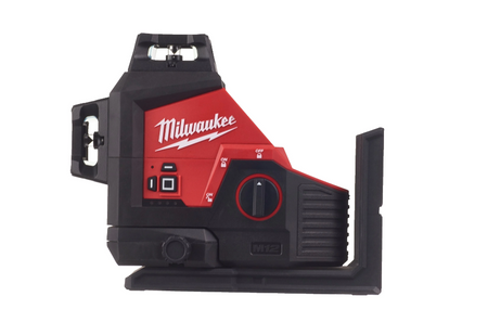 Laser 3-płaszczyznowy Milwaukee M12 3PL-0C 360° z zieloną wiązką 12 V, bez wyposażenia