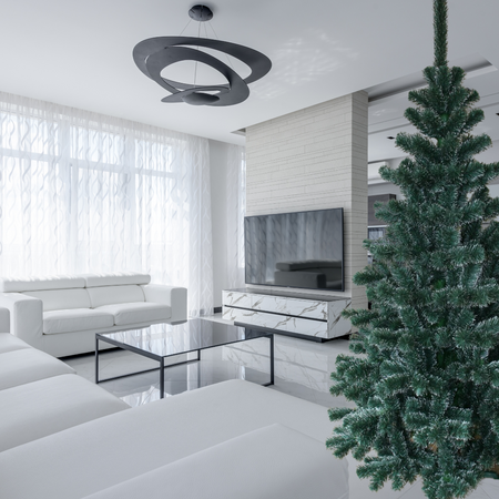 Choinka sztuczna Sosna Białe Końce 220 cm Gęsta Tradycyjna Choinka