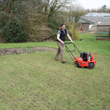 Weibang Aerator WB457AB aerator spalinowy do trawy rurkowy bębnowy 5 KM B&S Briggs & Stratton 750 Series WB457 / WB 457 OGRODY Oficjalny dystrybutor Autoryzowany sklep i serwis Weibang