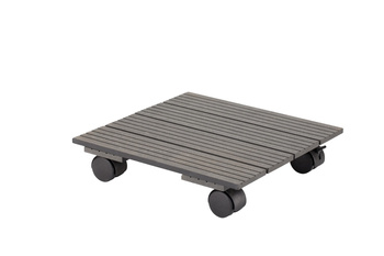 0702-02 podstawka z kompozytu na kółkach kwadratowa grafit