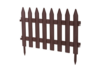 0551-013 płotek ogrodowy dl.3.20 ( 7 elementów) brązowy