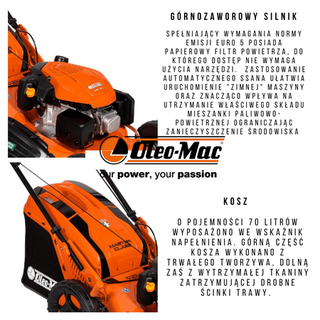 OLEO-MAC GMC 53 THX ALLROAD4 Kosiarka spalinowa Honda GCVx170 51cm z napędem 66079173E5 – Oficjalny Dystrybutor