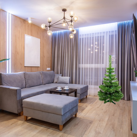 Choinka sztuczna Jodła Polska Naturalna 100cm stojak plastikowy