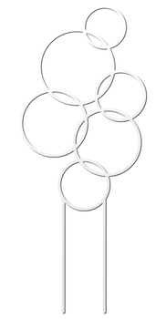 0310-011 podpora do roślin Eco Recycled okręgi biały