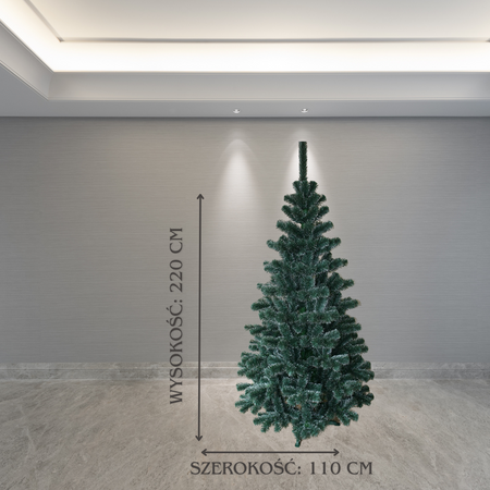 Choinka sztuczna Sosna Białe Końce 220 cm Gęsta Tradycyjna Choinka