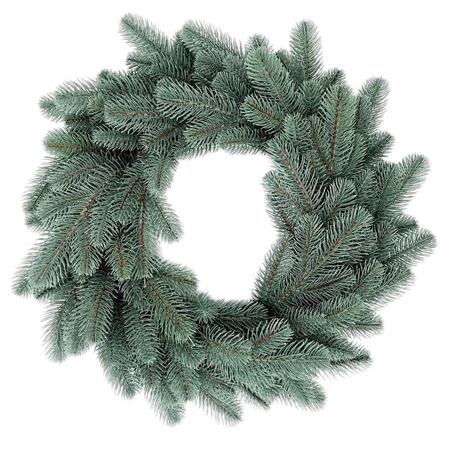 Wianek Bożonarodzeniowy "Srebrzysty Świerk Premium" 40 cm – 100% PE