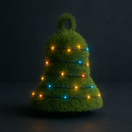 Dzwonek Świerkowy Duży 41x43 cm do zawieszenia