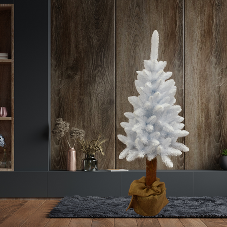 Choinka Biała Na Pniu 180cm Piękna Gęsta Sosna Śnieżka