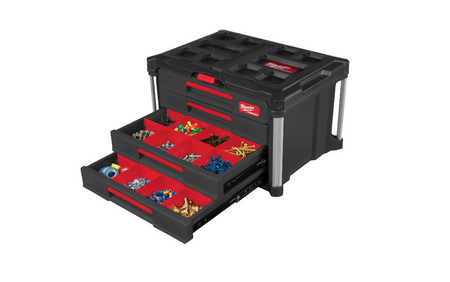 Skrzynia na narzędzia PACKOUT z 4 szufladami Milwaukee, 4932493189, 564 x 414 x 363 mm, ładowność 22 kg