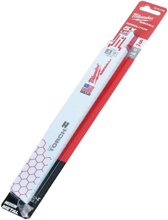 Brzeszczot do metalu duże obciążenia TORCH Milwaukee, 48005788, Bi-metal, Co, 230 mm 18 TPI (5 szt.)