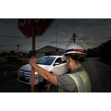 Akumulatorowa latarka - czołówka USB HI-VIS do kasku Milwaukee L4 HL-VIS-301, 600 lm, 4 V, 3.0 Ah