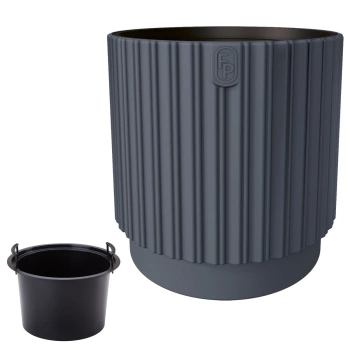 Doniczka Osłonka Mika Cyli + Wkład Mika Cyli 30 antracyt