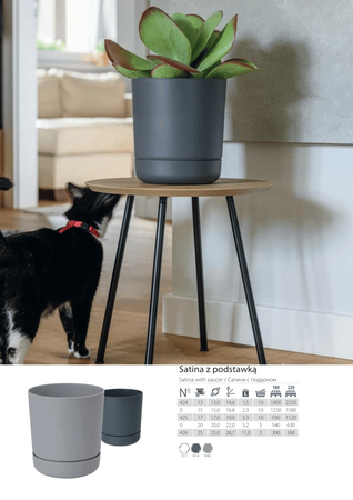 4270-014 Satina 20 z podstawką antracyt