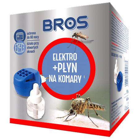 Bros Elektrofumigator + płyn na komary 60 nocy