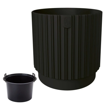 Doniczka Osłonka Mika Cyli + Wkład Mika Cyli 40 głęboka czerń