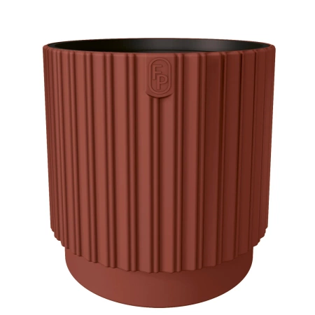 Doniczka Osłonka Mika Cyli + Wkład Mika Cyli 30 rdzawy perłowy