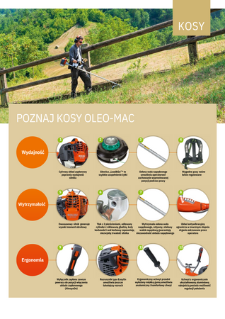 Kosa Oleo-Mac BC 241 T kosa spalinowa wykaszarka do trawy podkaszarka podcinarka 1.2KM klasa premium 61379052e2 OGRODY Oficjalny dystrybutor Autoryzowany dealer i serwis Oleo-Mac
