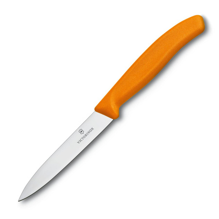 Nóż do warzyw Victorinox 6.7706.L119 – pomarańczowa rękojeść, ostrze 10 cm