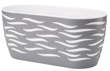 4440-059+011 W skrzynka Sahara Duo 35 beton+ biały wkład