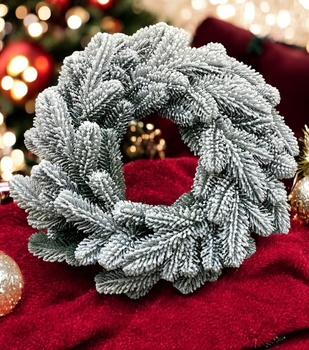 Wianek Bożonarodzeniowy "Zimowa Elegancja" 50 cm – 100% PE