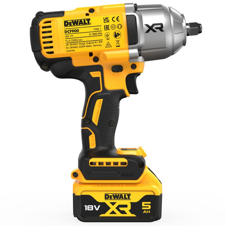 DCF900P2T-QW 18V XR Klucz udarowy 1/2 1355Nm 2x5Ah DEWALT OGRODY Oficjalny dystrybutor Autoryzowany sklep DeWalt