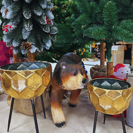 Metalowa złota osłonka na nóżkach 2 (TY0252)