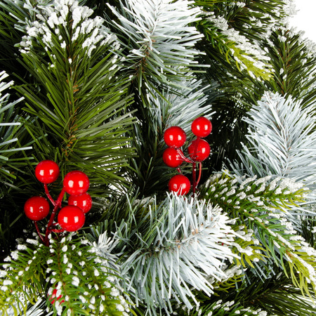 Choinka sztuczna Sosna Diamentowa PE z jarzębiną na pniu 180 cm