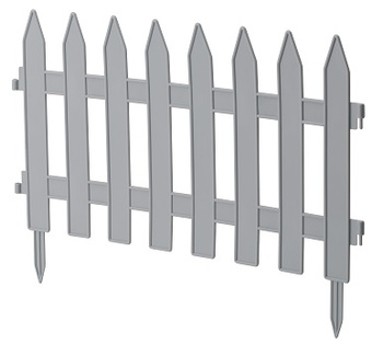 0551-040 płotek ogrodowy dl.3.20 ( 7 elementów ) platyna