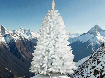 Biała choinka sztuczna 100% PVC – Sosna Śnieżka 180 cm