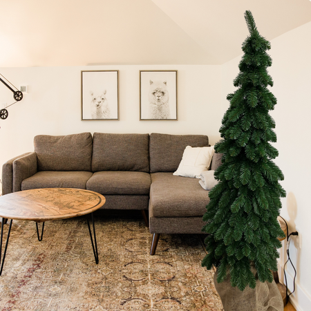 Choinka sztuczna Świerk na pniu Aurora 230 cm Wysoka Wąska Smukła choinka