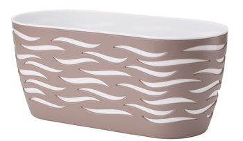 4440-051+011 W skrzynka Sahara Duo 35 szaro-beżowy+ biały wkład