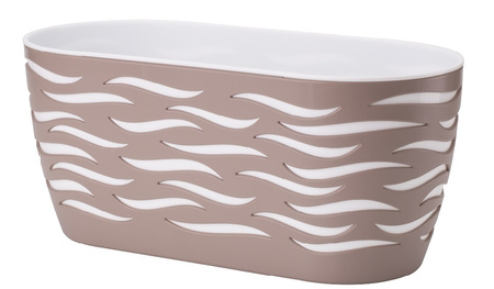 4440-051+011 W skrzynka Sahara Duo 35 szaro-beżowy+ biały wkład