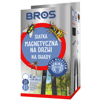 Bros Siatka na drzwi magnetyczna 100x220 cm czarna